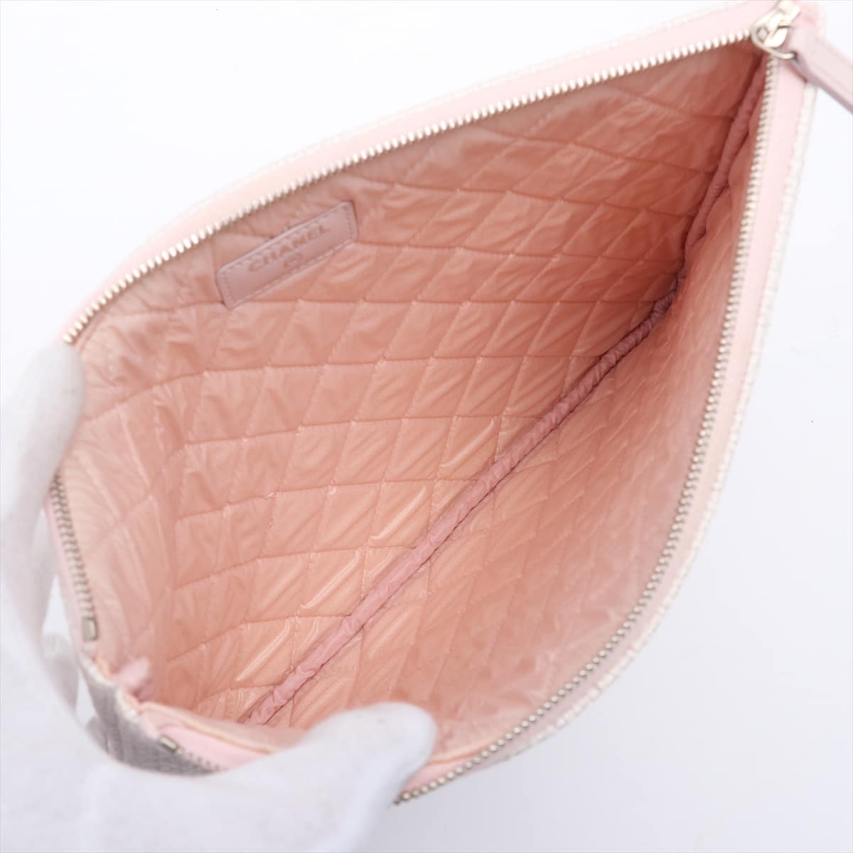 Chanel Deauville Straw Clutch bag Pink 24XXXXXX