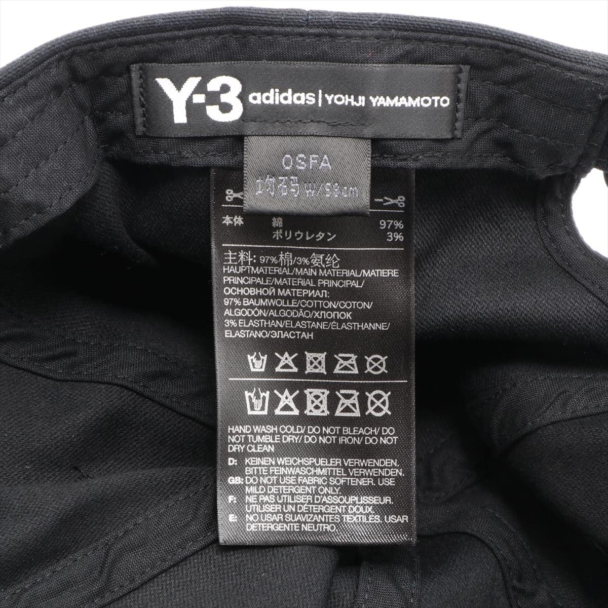Y-3 Cap Cotton Black Adidas