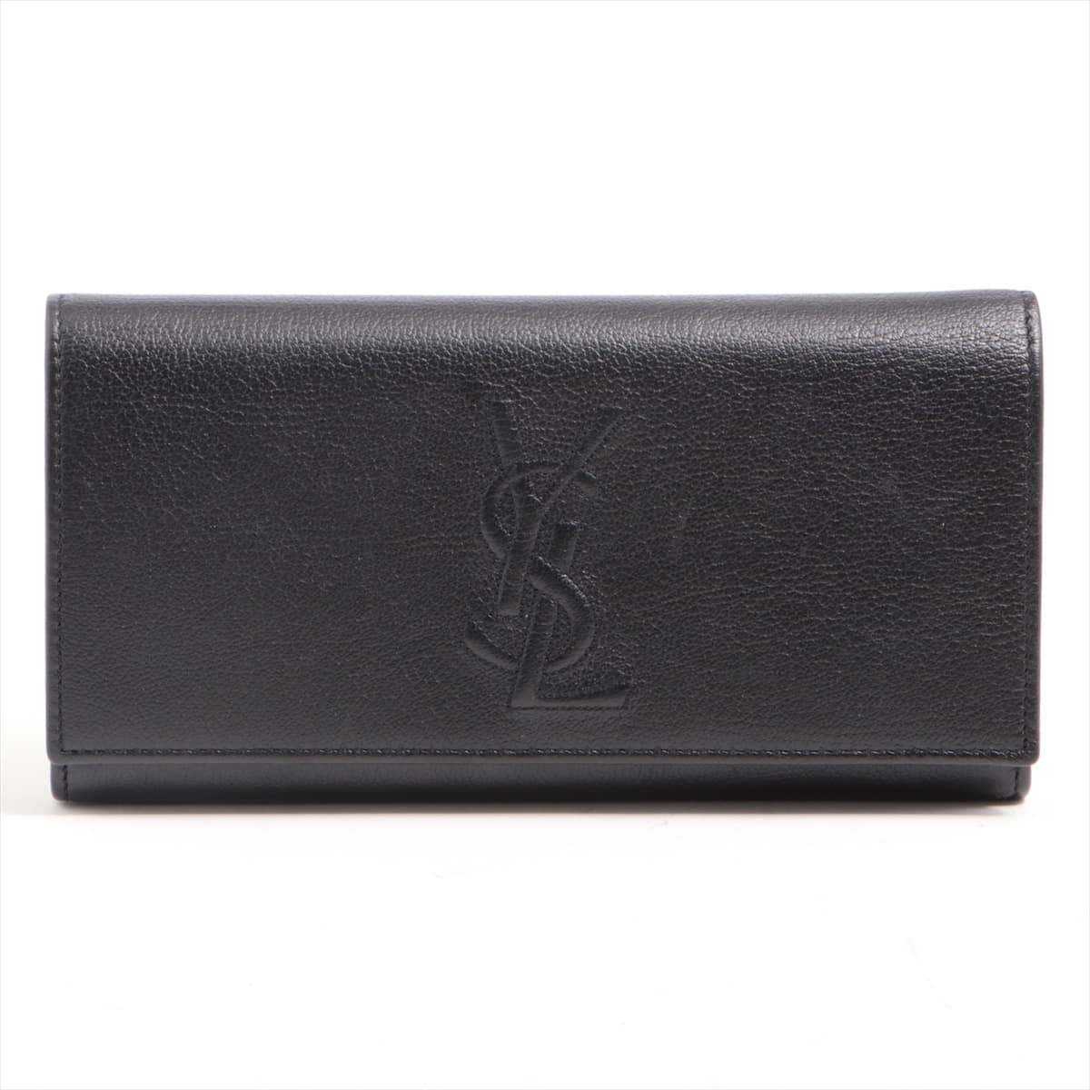 Saint Laurent Paris Logo 352905 Leather Wallet Black