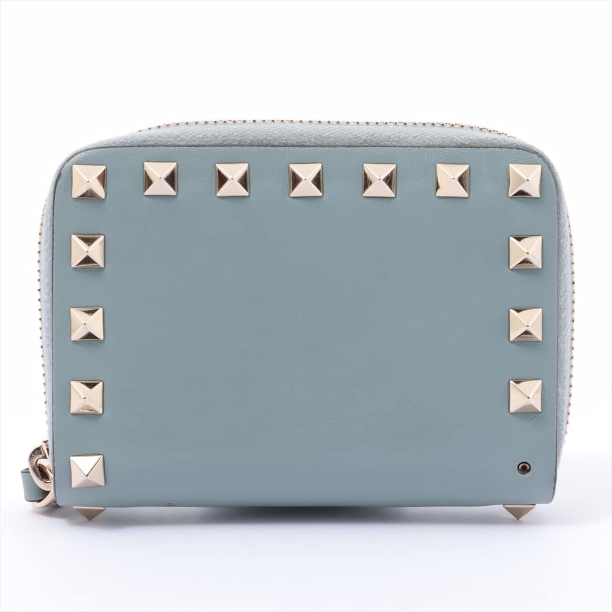 Valentino Rock Studs Leather Coin case Blue