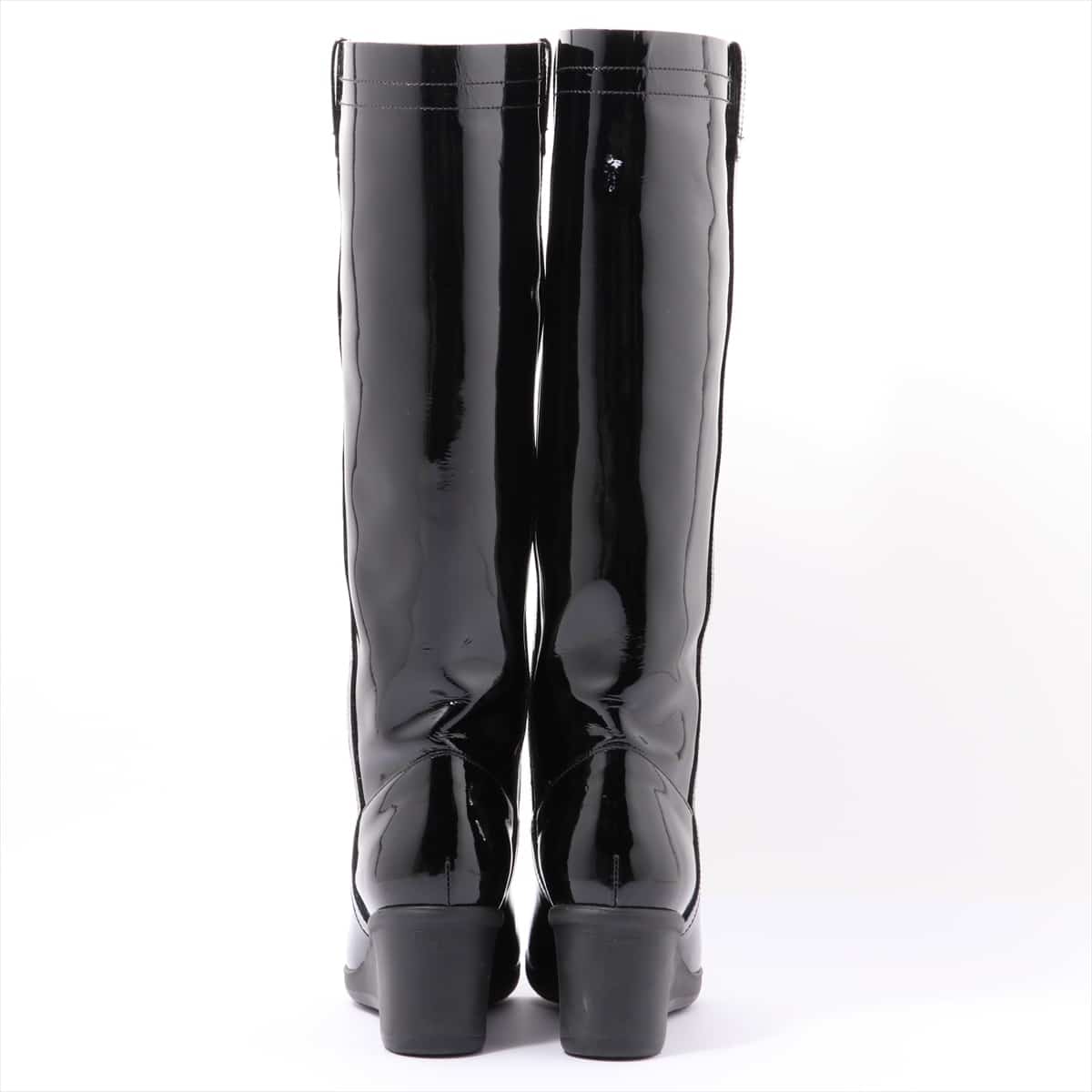 Ferragamo Patent leather Long boots 6 Ladies' Black