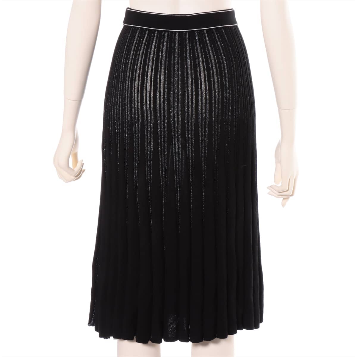 Off-White Viscose Knit Skirt 40 Ladies' Black  OWHL009E20KNI001