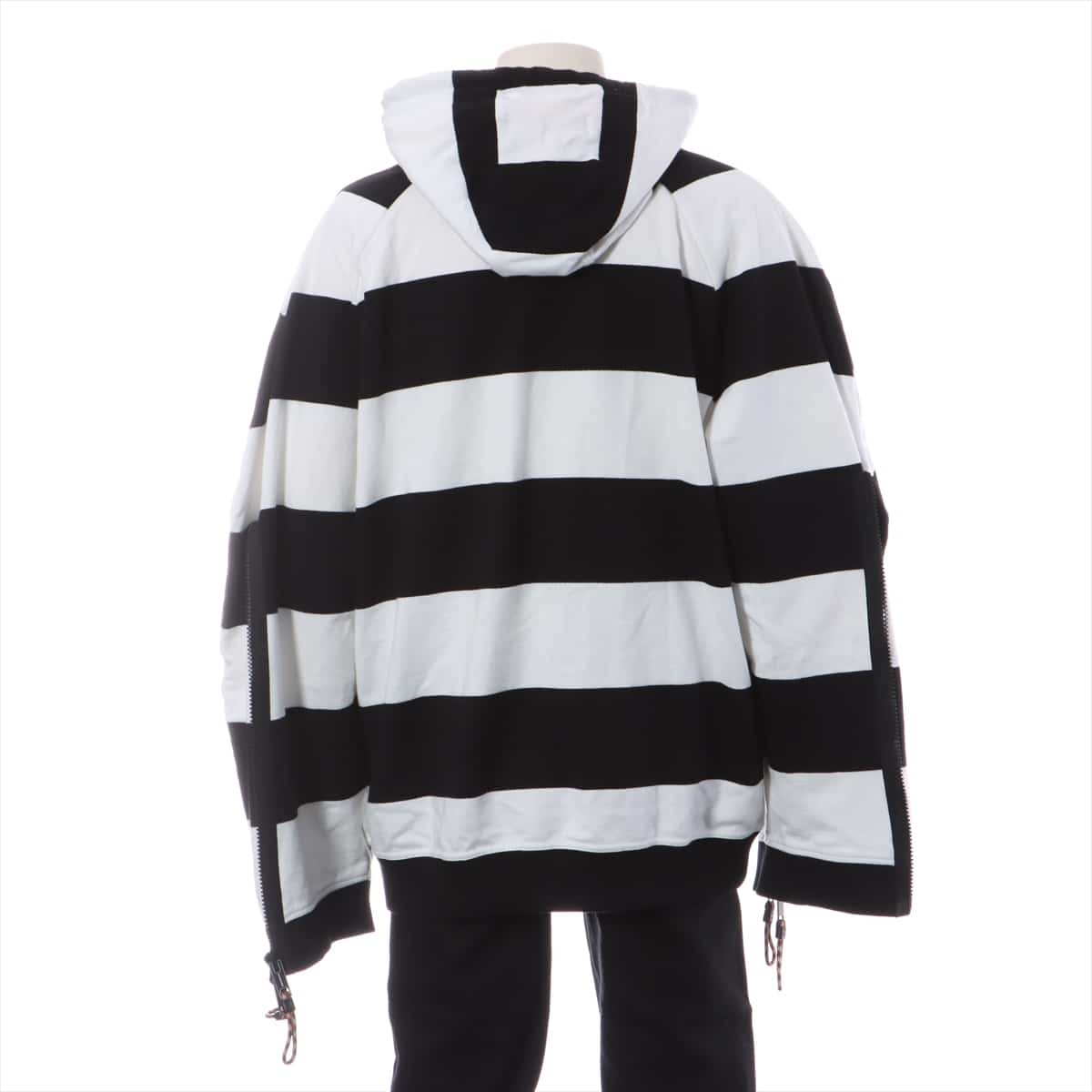 Burberry Cotton Parker L Men's Black × White  There are spots on the armpits