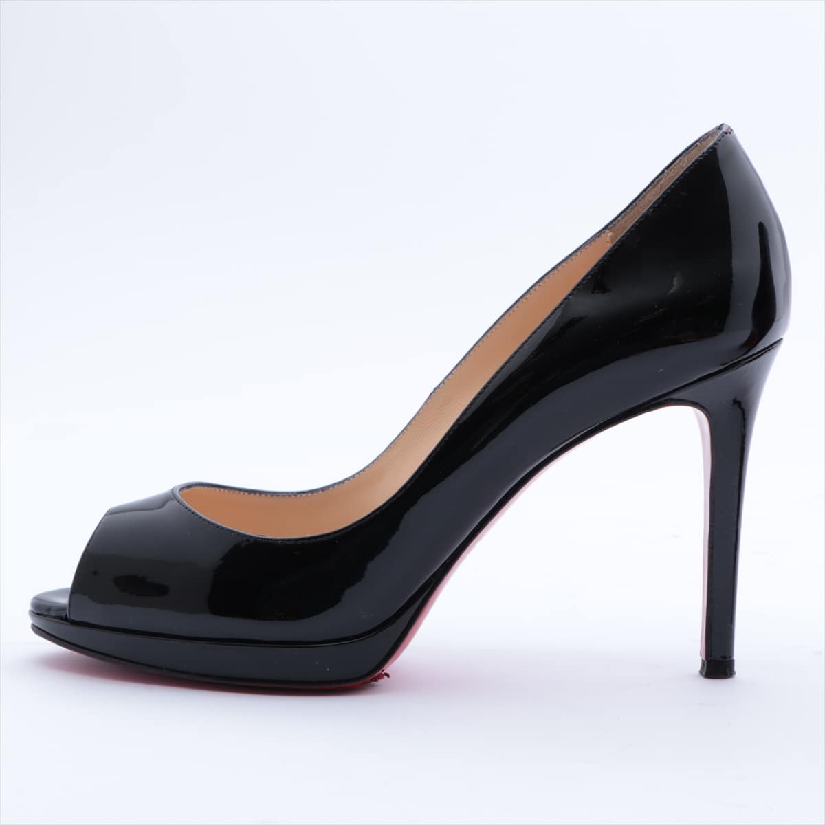 Christian Louboutin Patent leather Open-toe Pumps 36 Ladies' Black