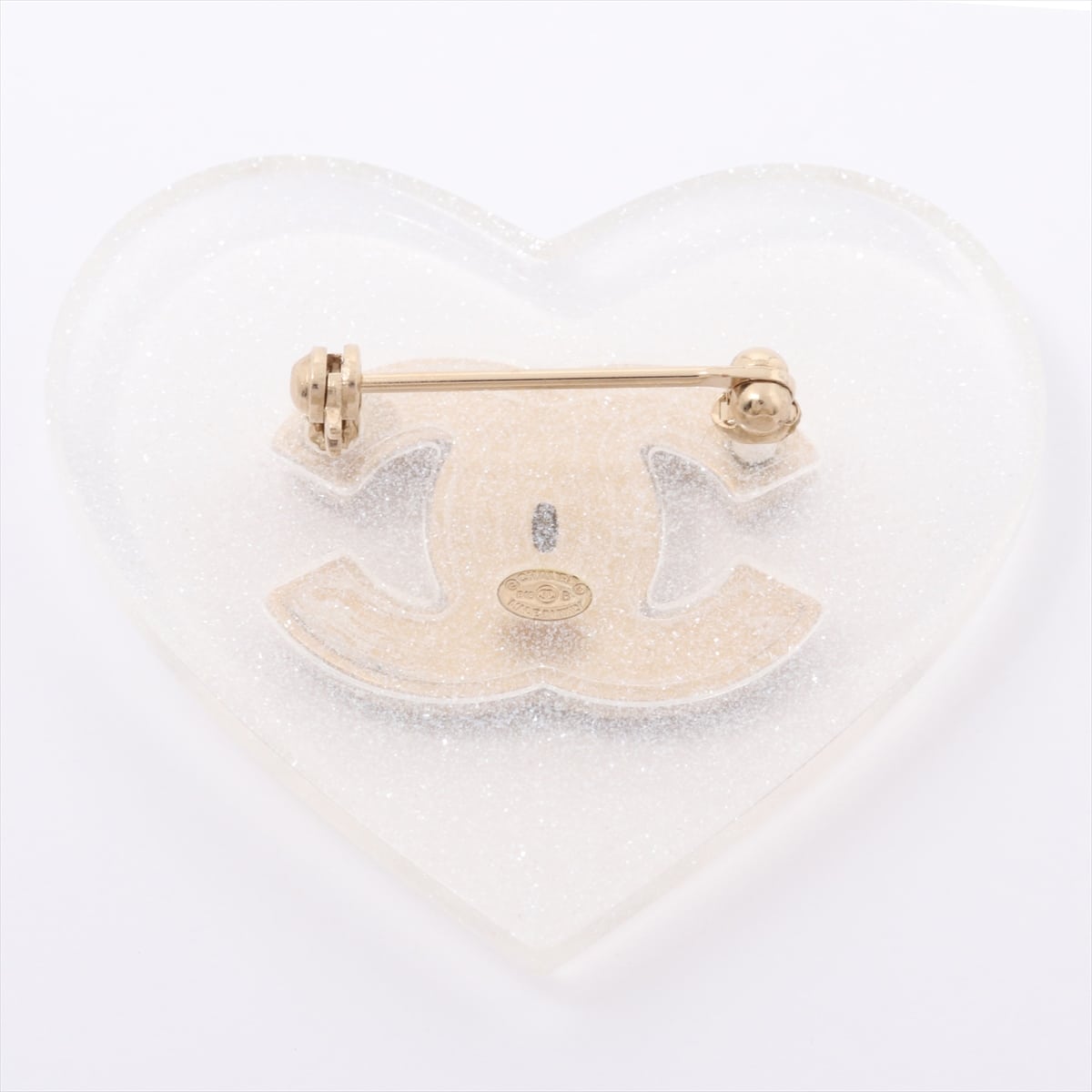 Chanel Coco Mark Brooch Plastic Clear B16 B hearts