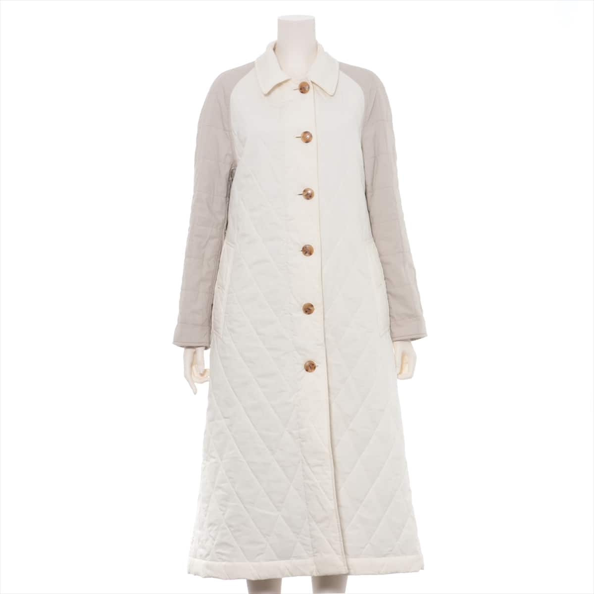Burberry Cotton Padded coat UK2 Ladies' Beige  Reversible