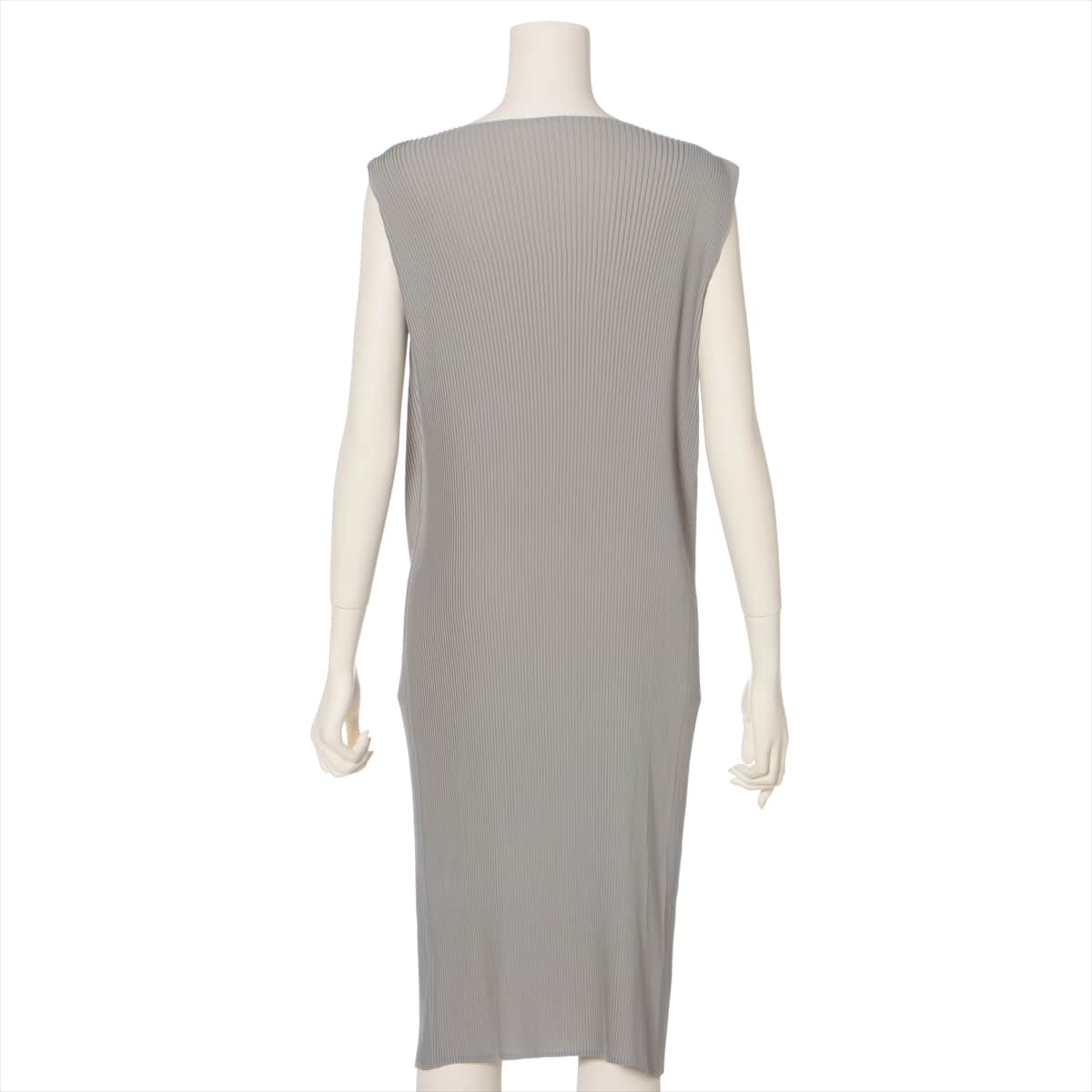 ISSEY MIYAKE Polyester Dress 2 Ladies' Grey  Pleats