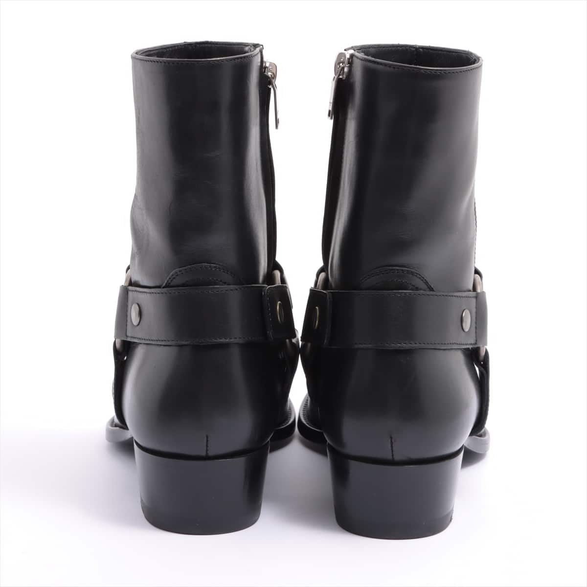 Saint Laurent Paris Leather Boots 39 Men's Black rings Wyatt Harness 443190
