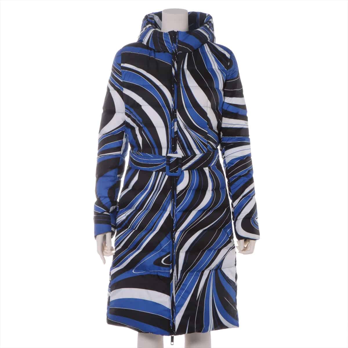 Emilio Pucci Polyester Down coat I 38 Ladies' Blue x black