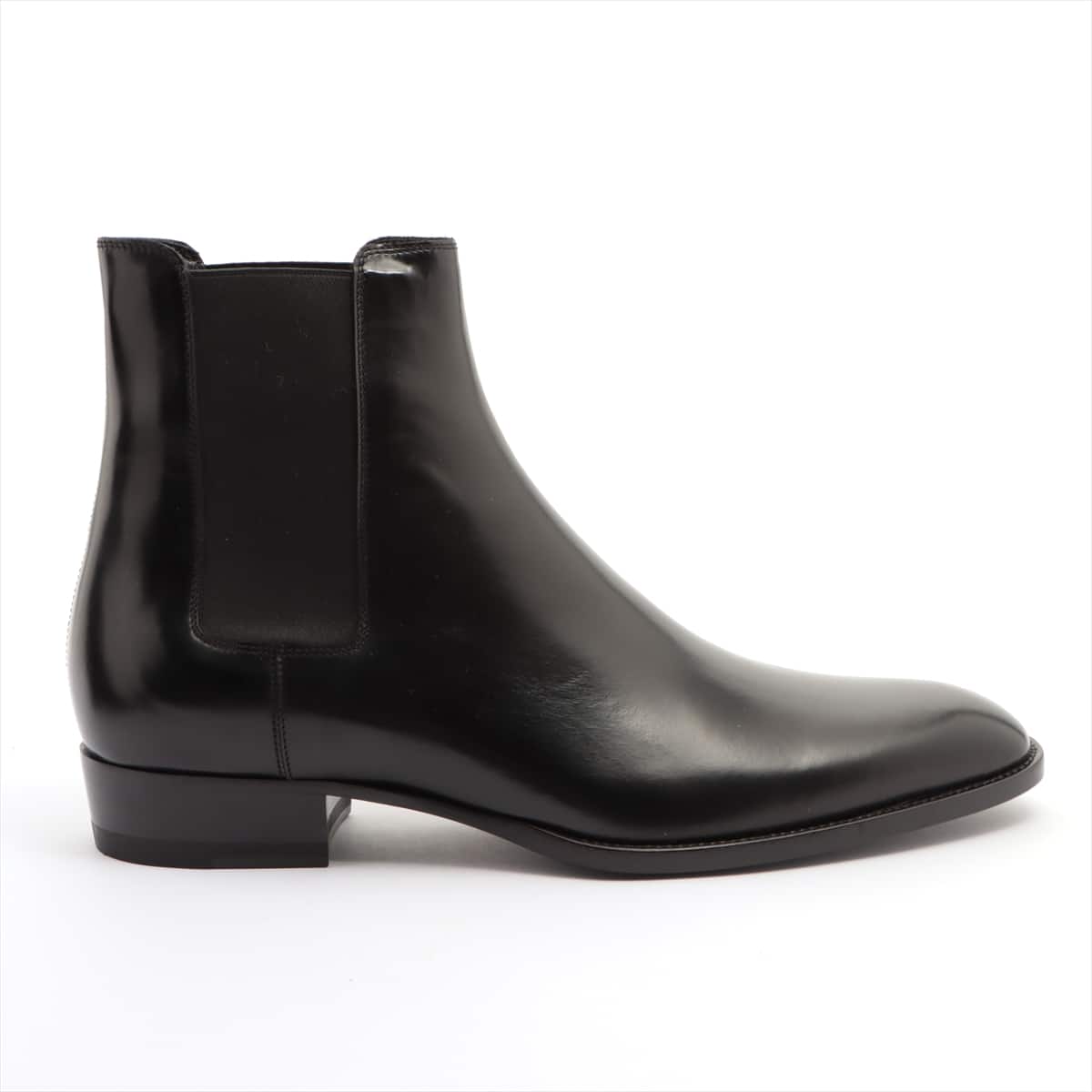Saint Laurent Leather Side Gore Boots 42.5 Men's Black