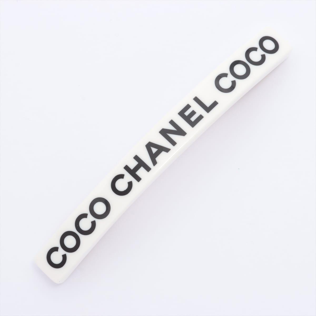 Chanel COCO 07P Barrette Plastic Black × White