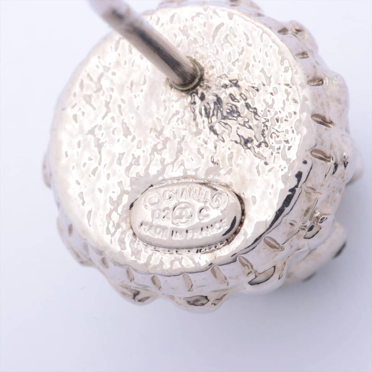 Chanel Coco Mark 02C Cuffs GP & pearl Silver