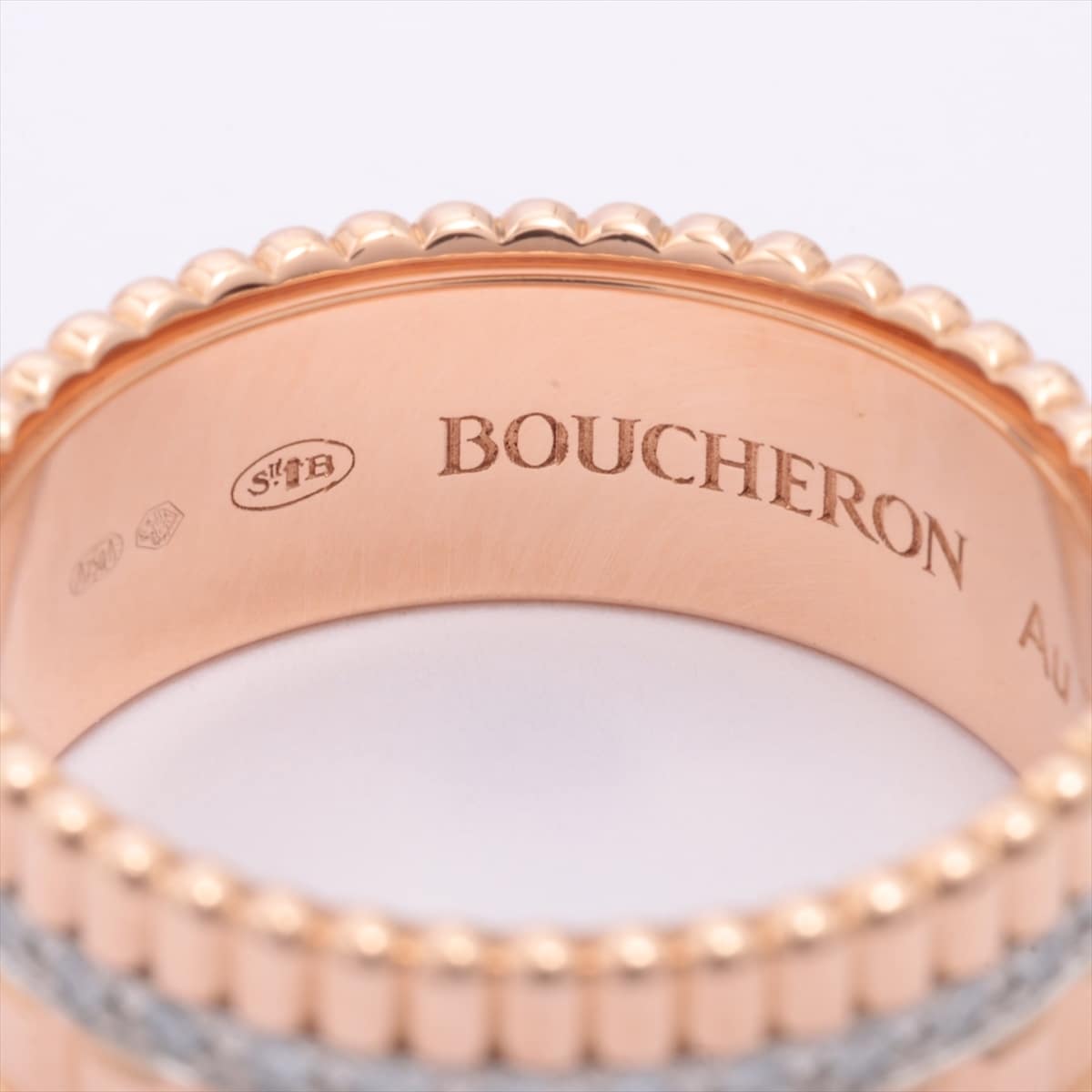 Boucheron Quatre Radiant diamond rings 750(PG×WG) 7.3g 53