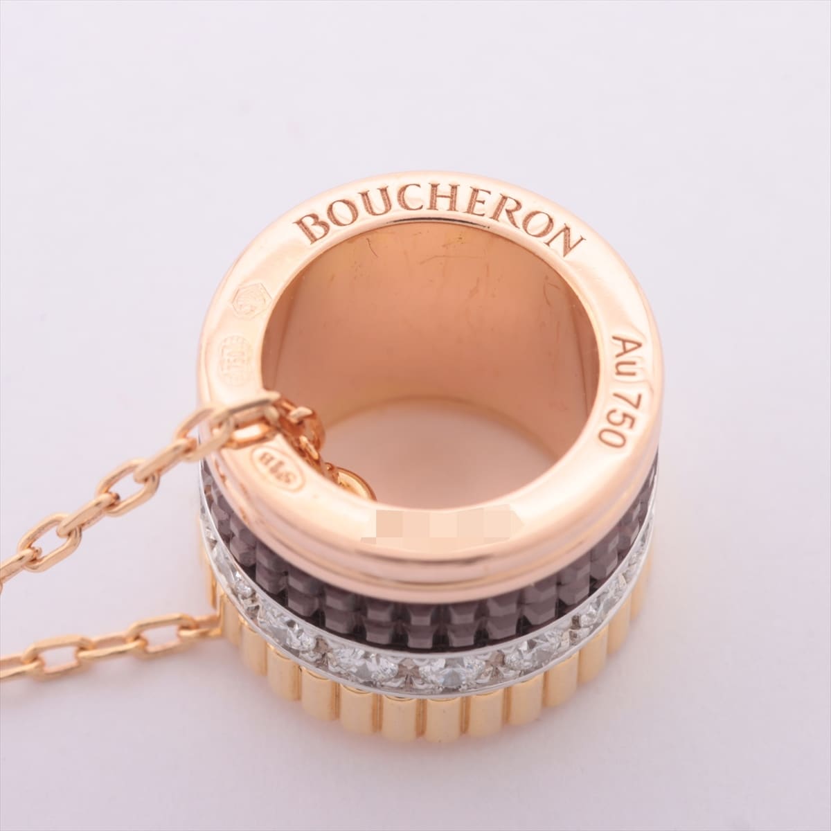Boucheron Quatre Classic diamond Necklace 750(YG×PG×WG) 6.2g