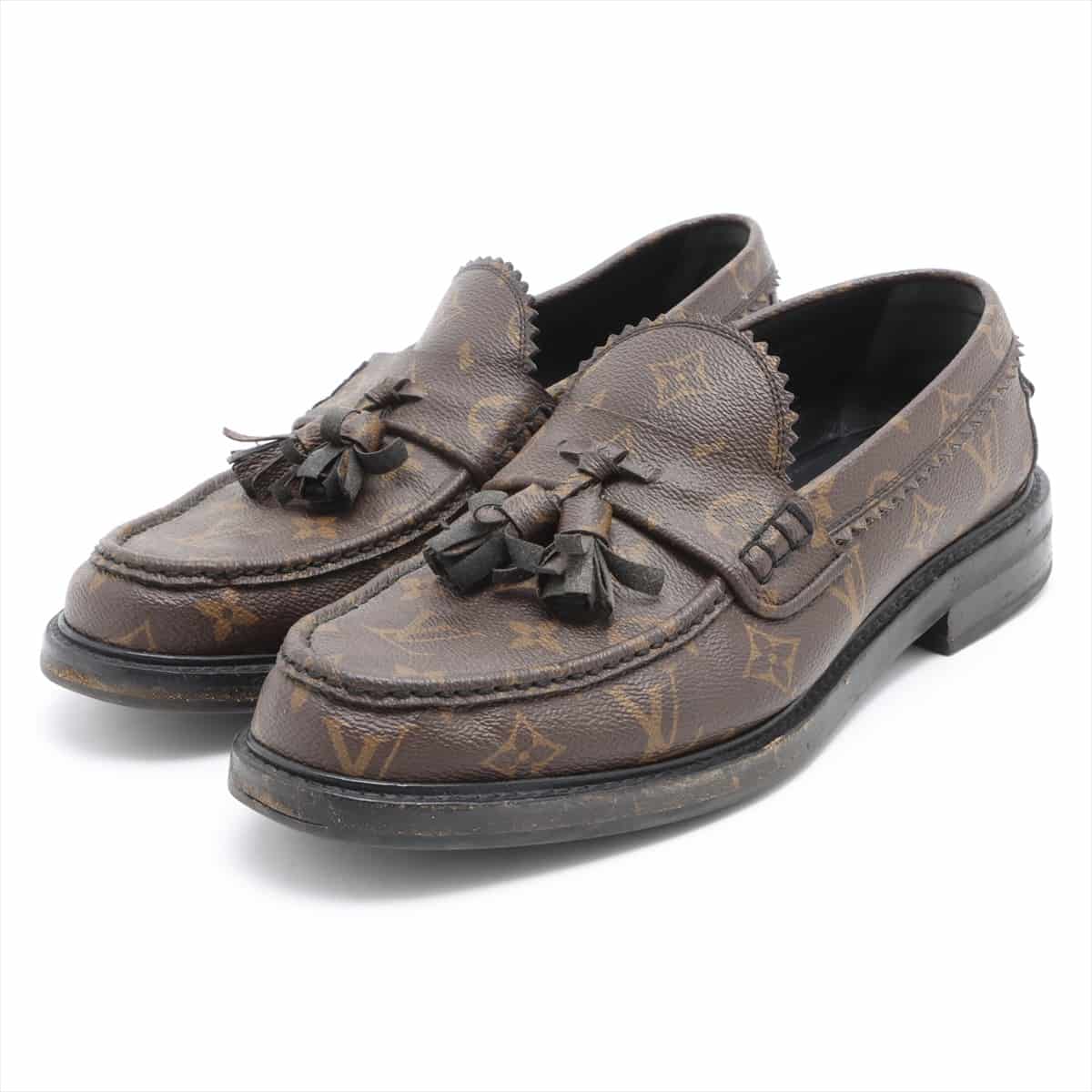 Louis Vuitton x NIGO 20 years Leather Loafer 9M Men's Brown BM0230 tassel loafers