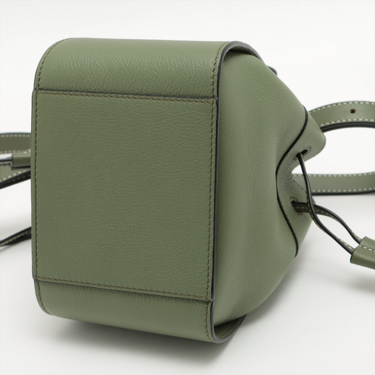 Loewe Hammock Drawstring mini Leather 2 Way Handbag Green