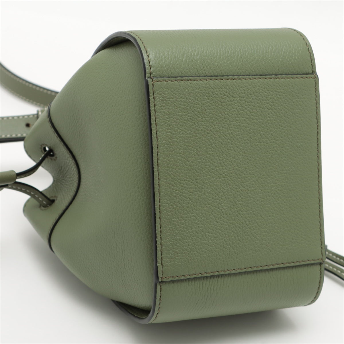 Loewe Hammock Drawstring mini Leather 2 Way Handbag Green