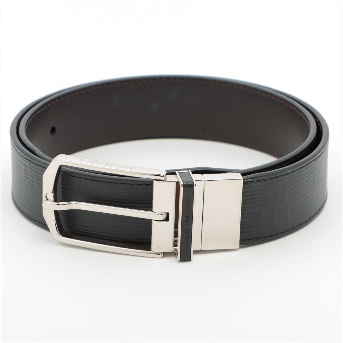 Louis Vuitton M0128 Santur Slender AC4178 Belt 85/34 GP & Leather Noir