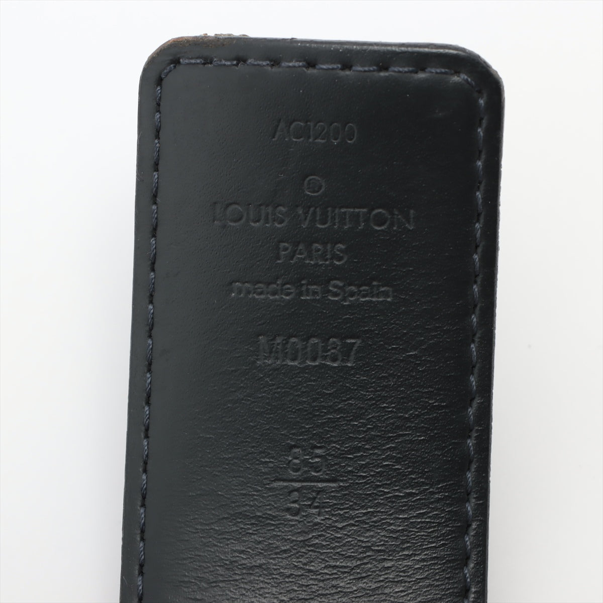 Louis Vuitton M0087 San Tulle LV Initials 40MM AC1200 Belt 85/34 GP×PVC Black