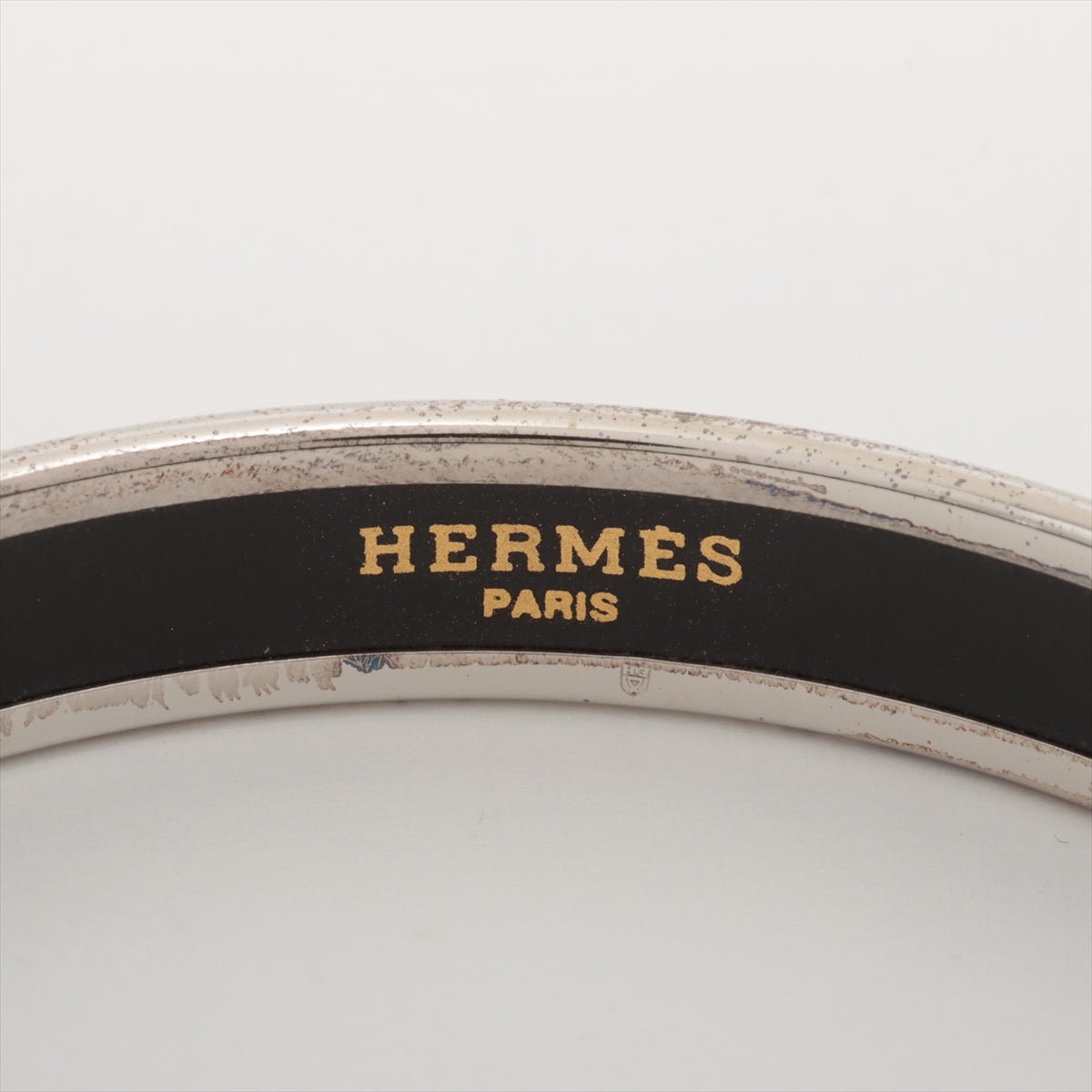Hermès Enamel PM Bangle GP Silver