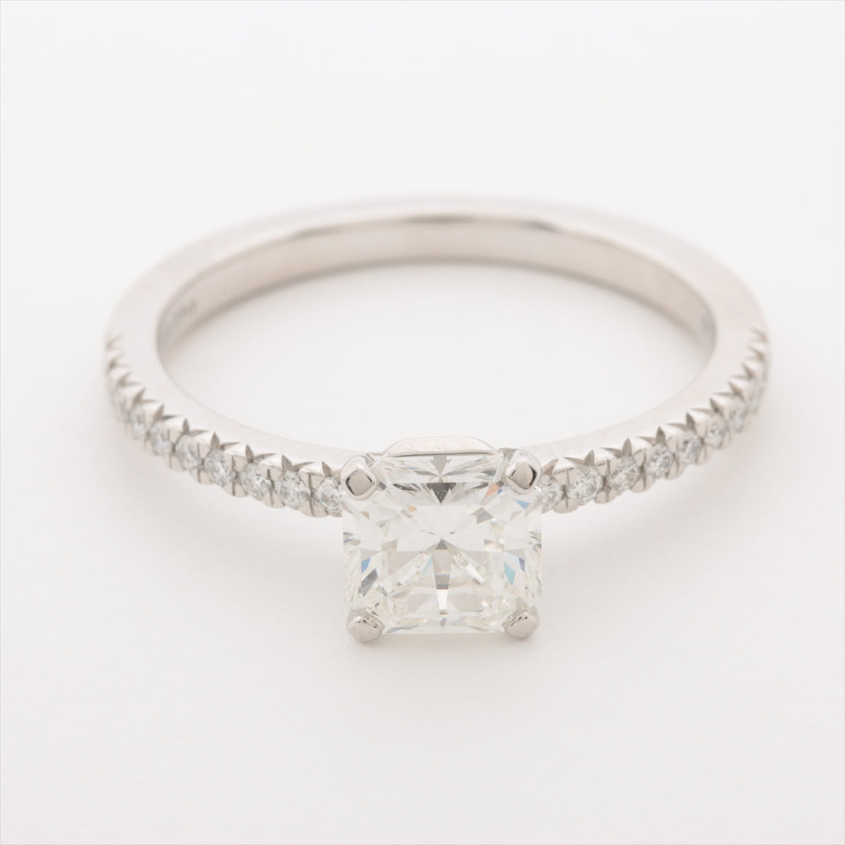 Tiffany TRUE Half Circle diamond Ring Pt950 3.8g D0.85 d0.09