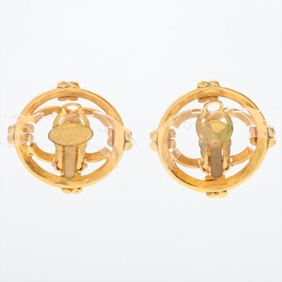 Chanel Coco Mark 29 Earrings (for both ears) GP Gold