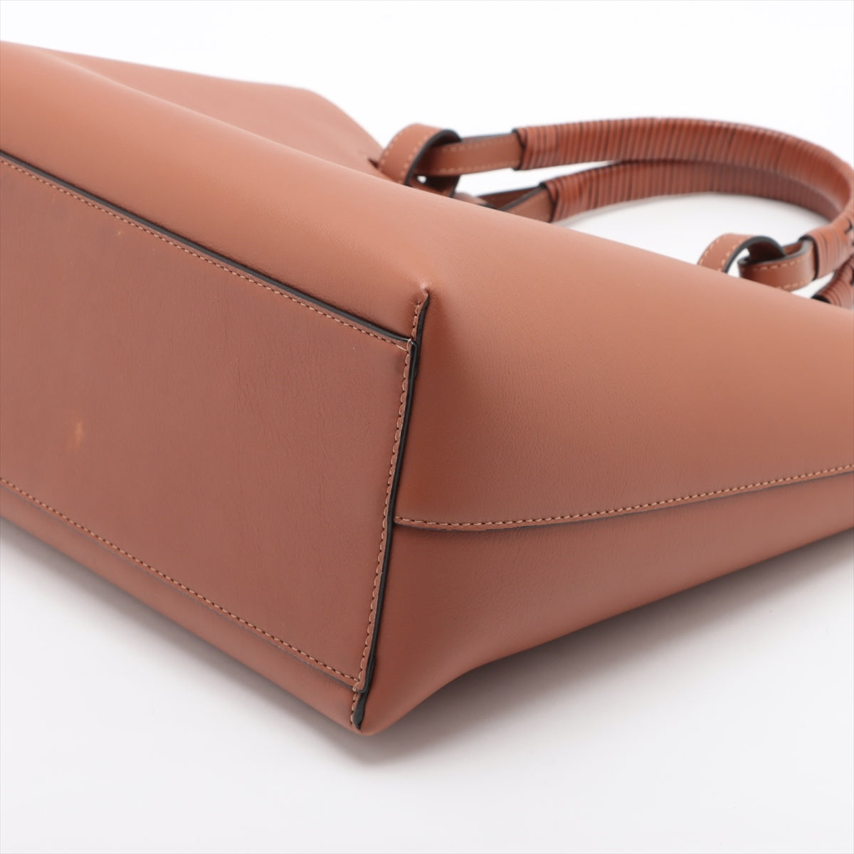 Loewe Anagram Leather 2 Way Tote Bag Brown
