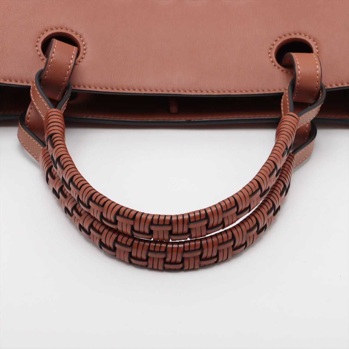 Loewe Anagram Leather 2 Way Tote Bag Brown
