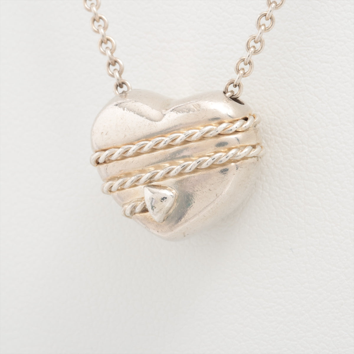 Tiffany Heart Arrow Necklace 925 9.0g Silver