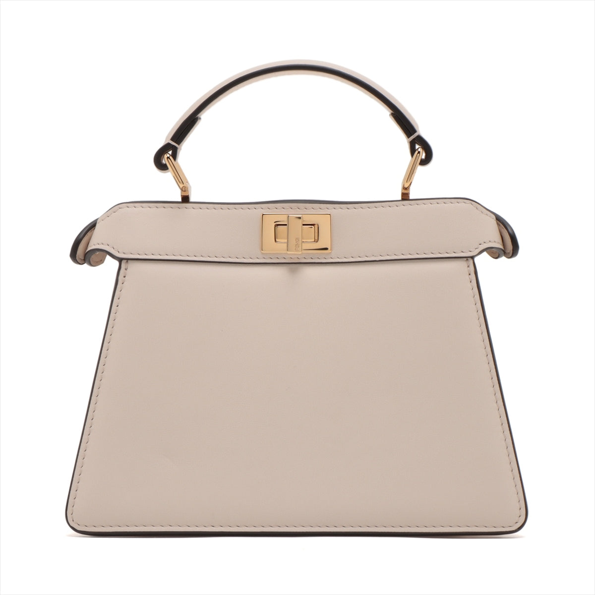Fendi Peek-a-boo ICU Co., Ltd. Mini Leather 2 Way Handbag White 8BN335