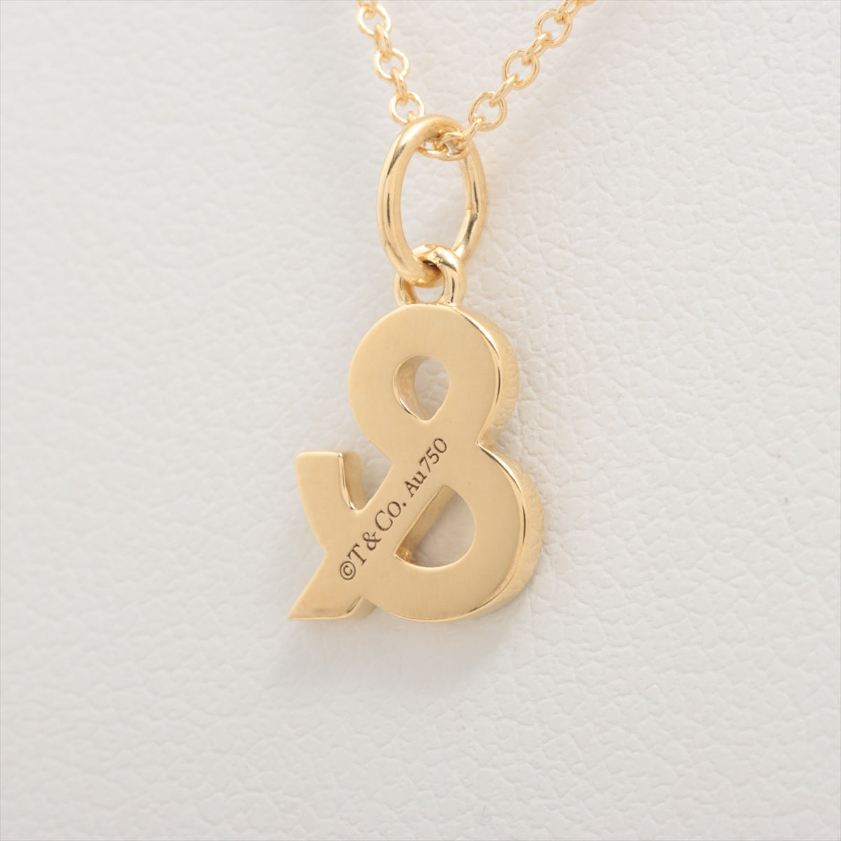 Tiffany ampersand diamond Necklace 750(YG) 2.4g