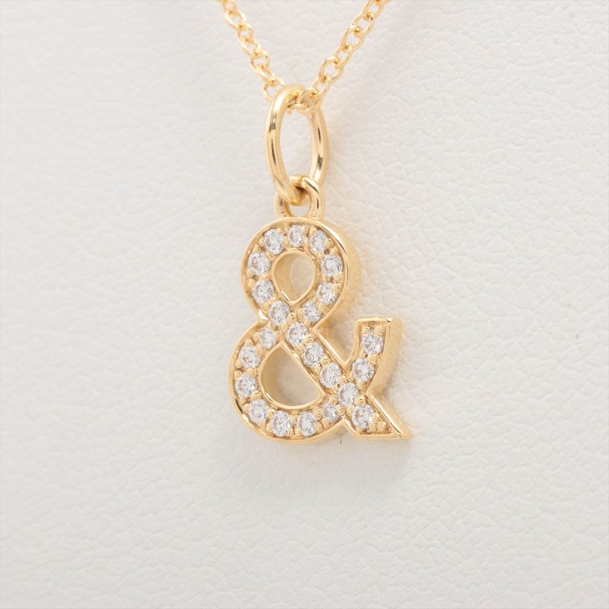 Tiffany ampersand diamond Necklace 750(YG) 2.4g