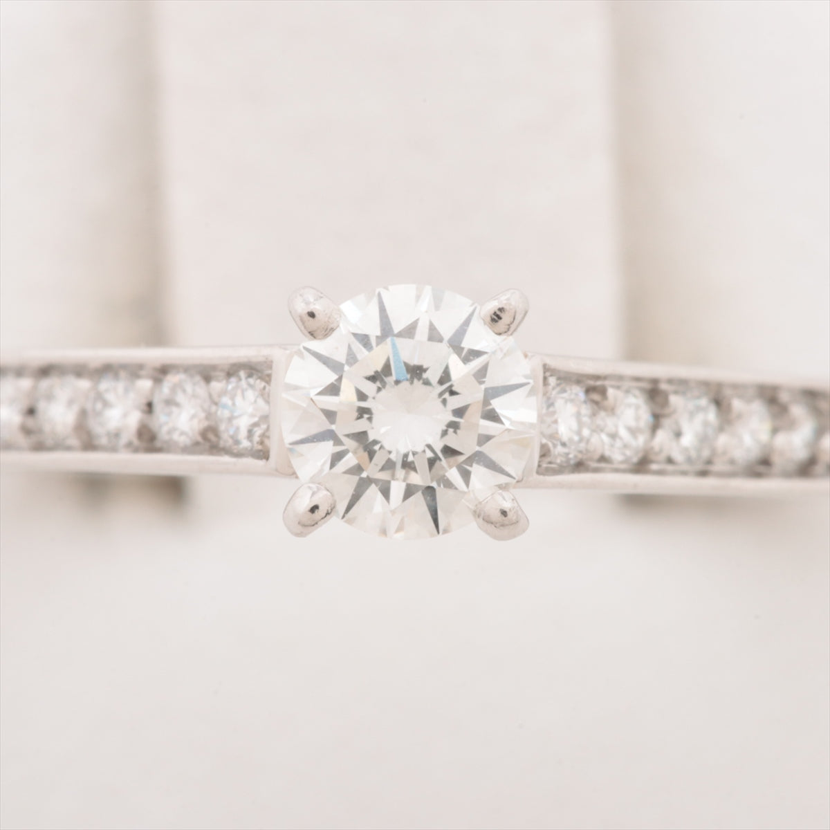 Cartier Solitaire 1895 Heart Eternity diamond Ring Pt950 3.0g 0.36