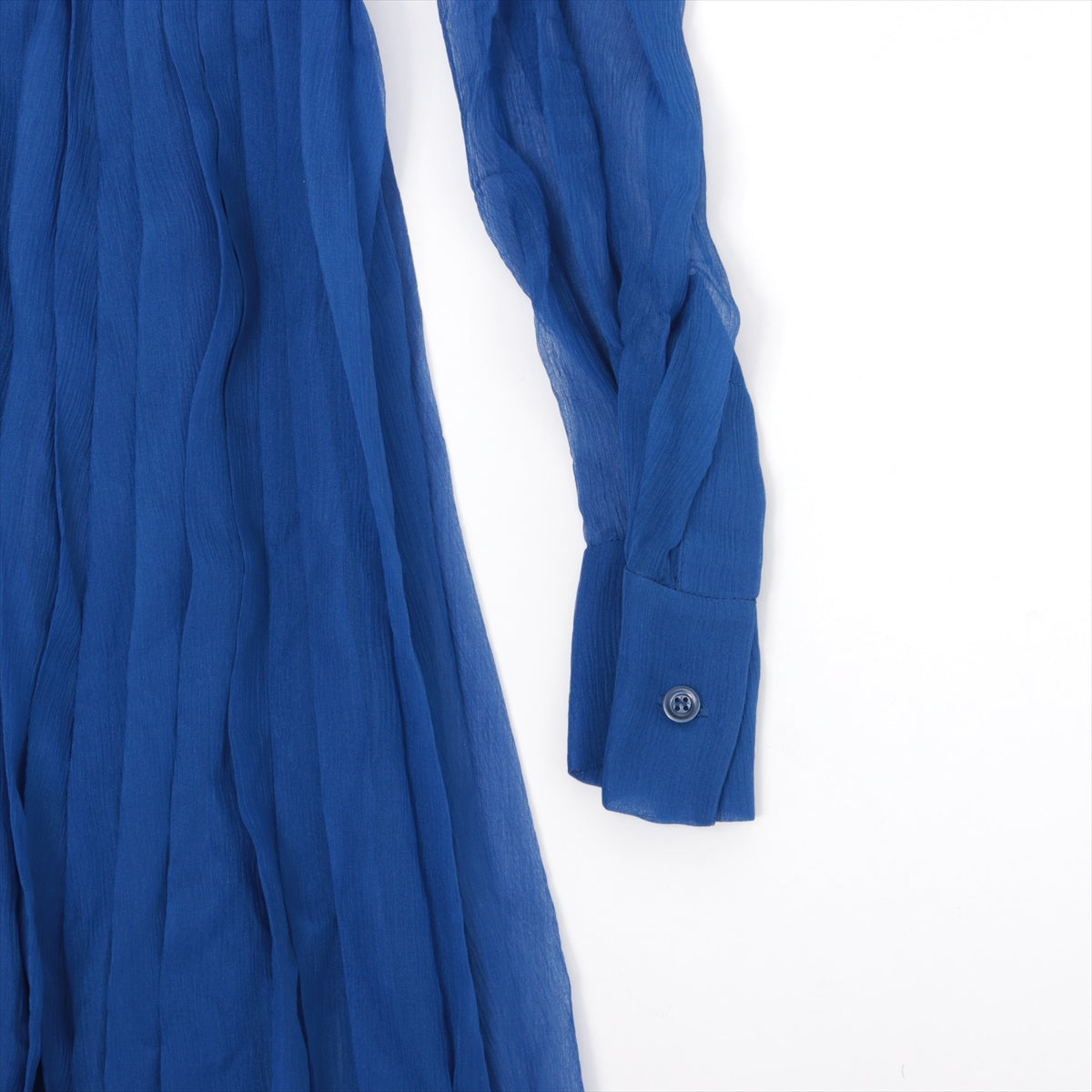 Christian Dior Silk Shirt dress I40 Ladies' Blue  8E21905A1603 BEE embroidery
