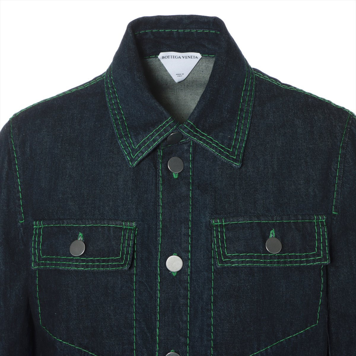 Bottega Veneta 21 years Cotton Denim jacket 52 Men's Green x navy  671063