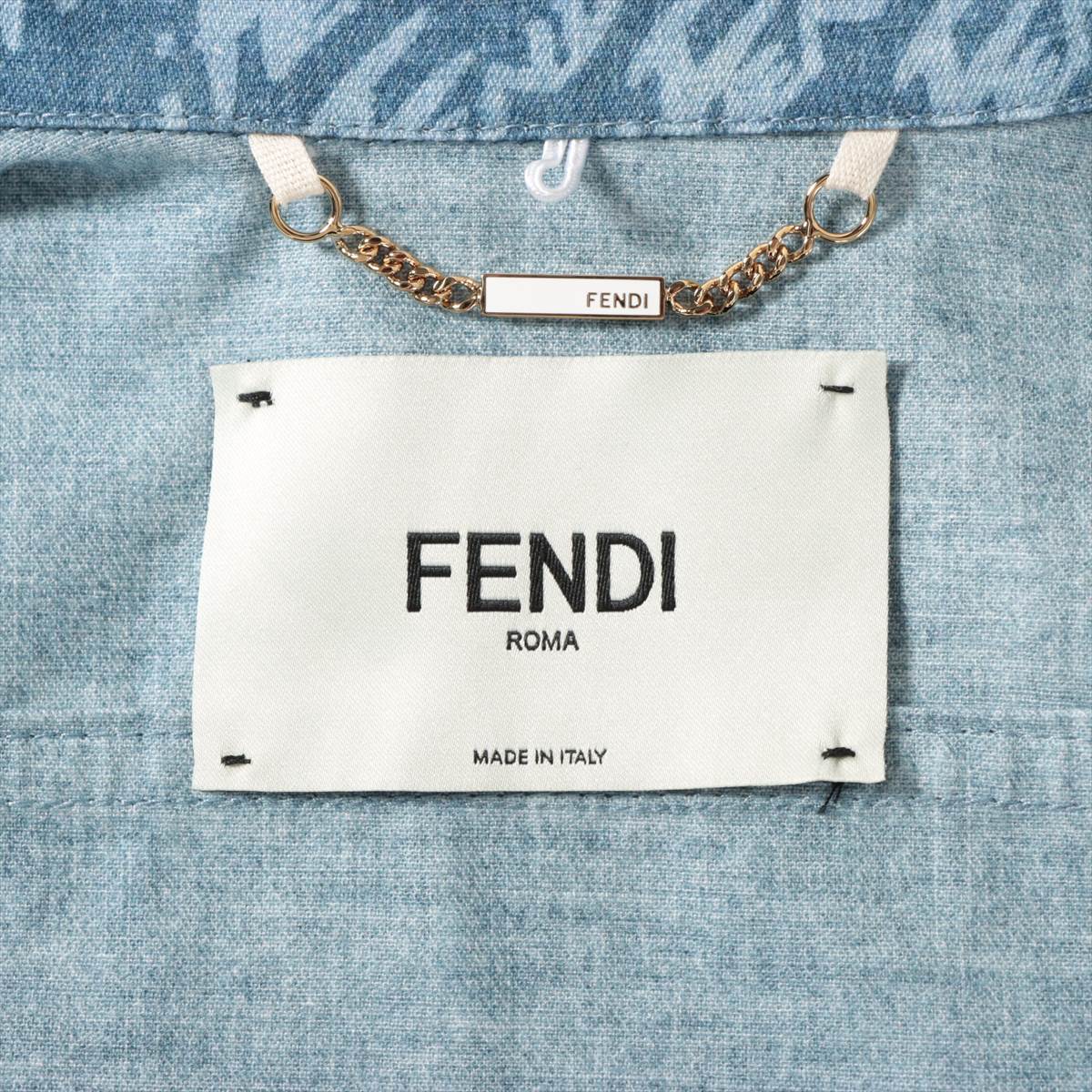 Fendi 22 years Cotton Shirt 40 Ladies' Blue  FLF641