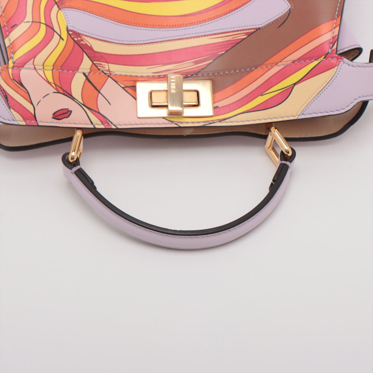 Fendi Peek-a-boo ICU Co., Ltd. Small Leather 2 Way Handbag Multicolor 8BN327