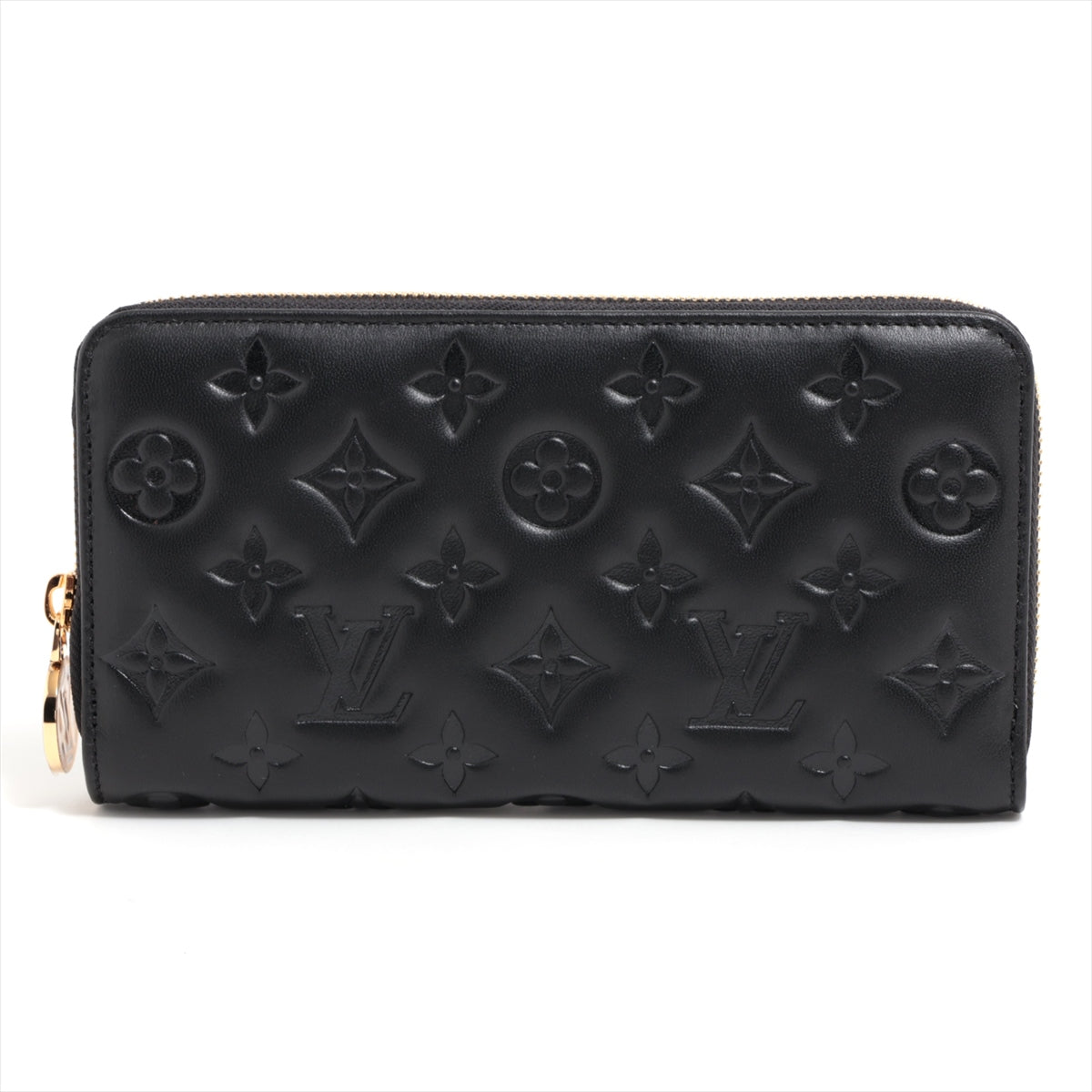 Louis Vuitton Monogram embossed Zippy Wallet M81510 Noir Zip Round Wallet RFID There is a reaction