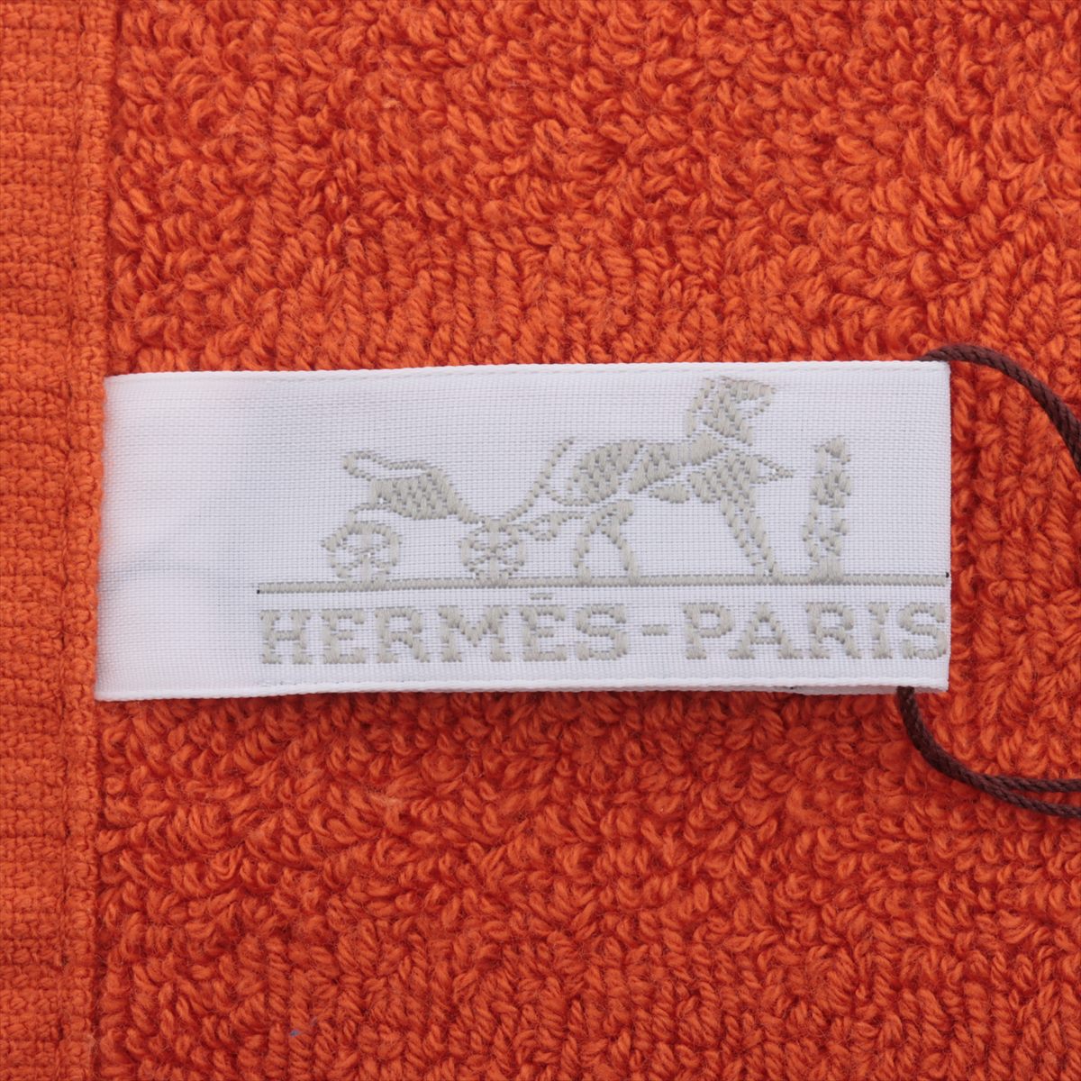Hermès Kare Towel Stairs Towel Cotton Orange Feu