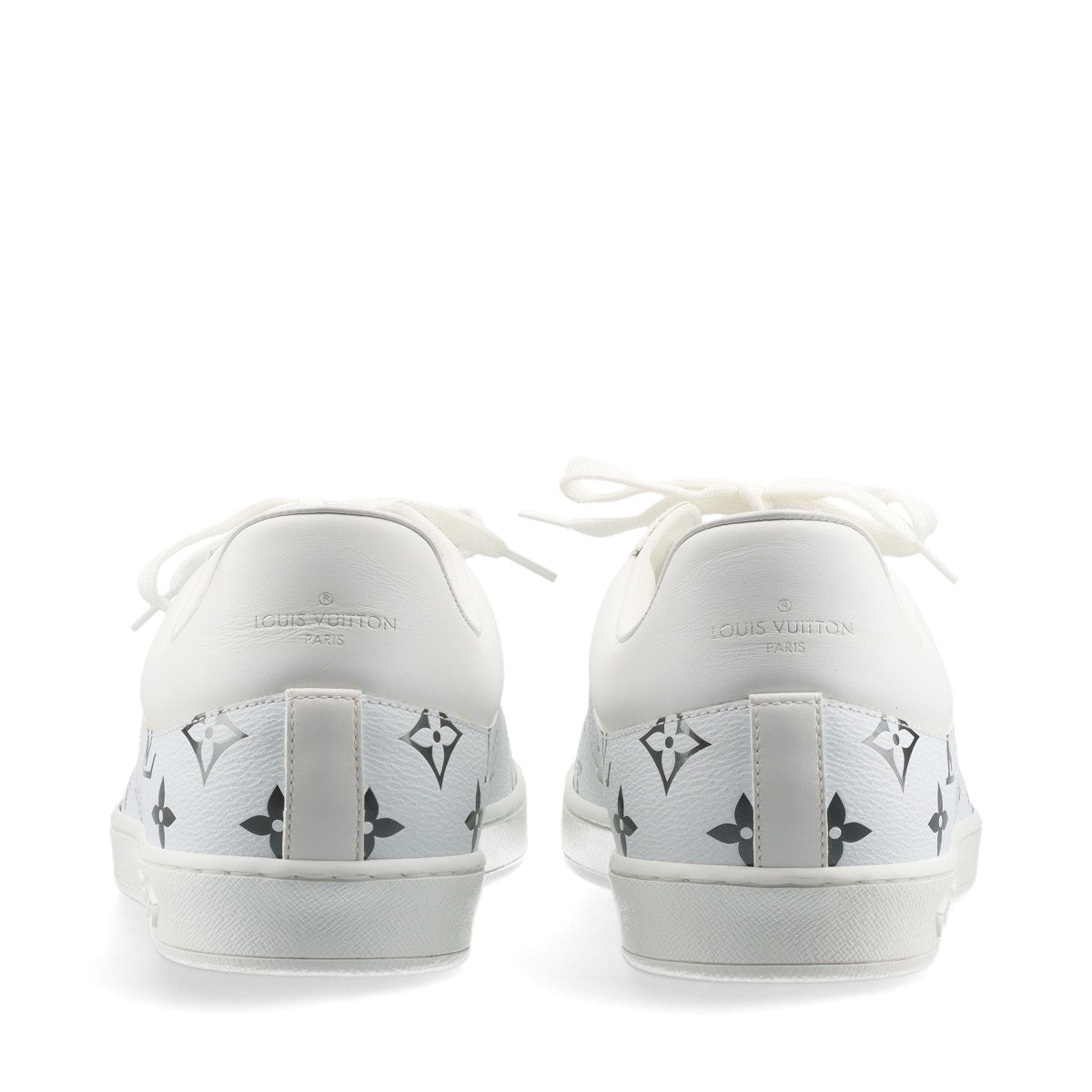 Louis Vuitton Luxembourg line 20 years Leather Sneakers 8 Men's Black × White MS1210 Monogram Aurora color