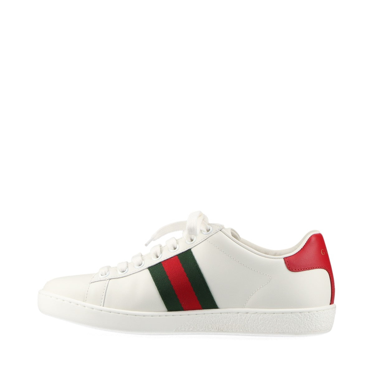 Gucci ACE Leather Sneakers 36 Ladies' Red x white 100th anniversary Sherry Line 677718 Replaceable cord storage bag There is a box
