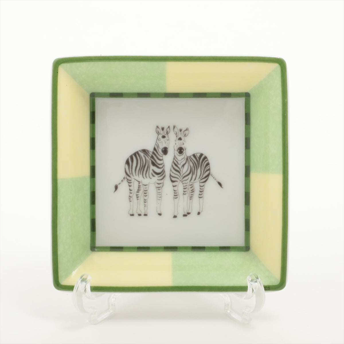 Hermès Zebra Small plate Ceramic Green