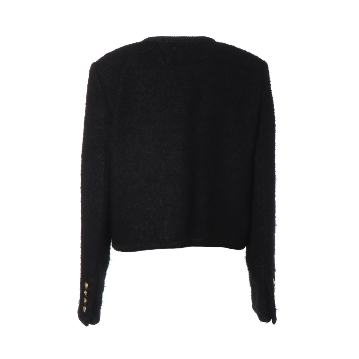 CELINE Wool & Mohair Collarless jacket 40 Ladies' Black  2V00C333J Bouclate Ead