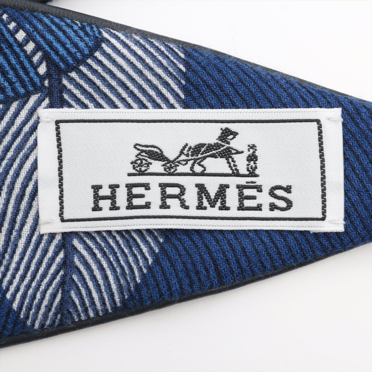 Hermès Hairband Hairband Lambskin Blue