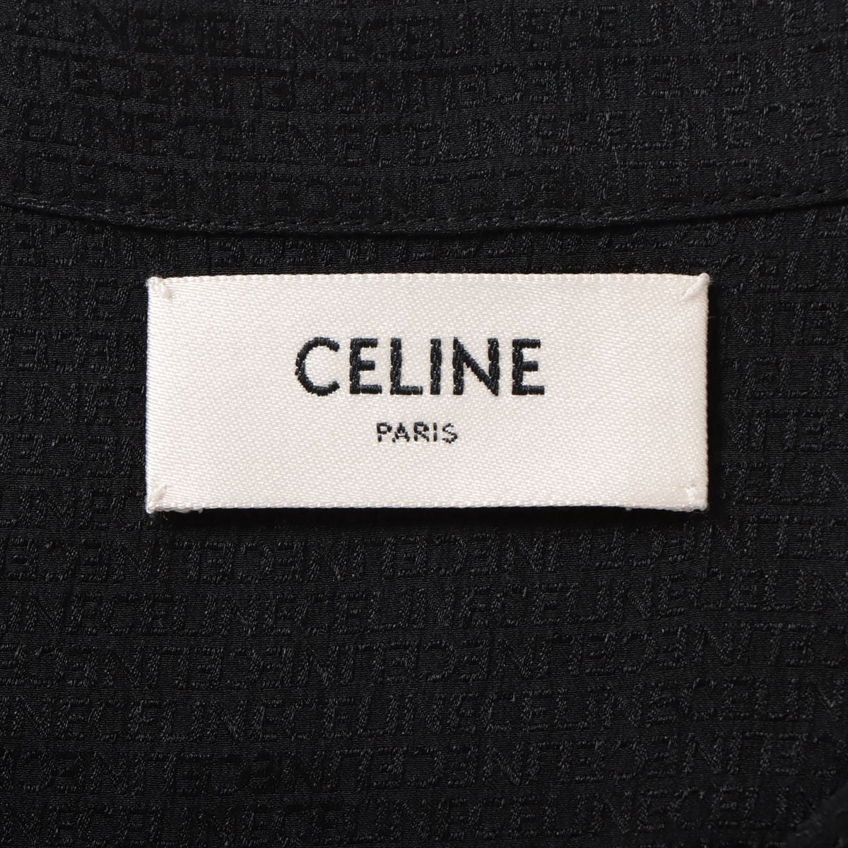 CELINE Triomphe Silk Blouse 38 Ladies' Black  2B600008R Total handle