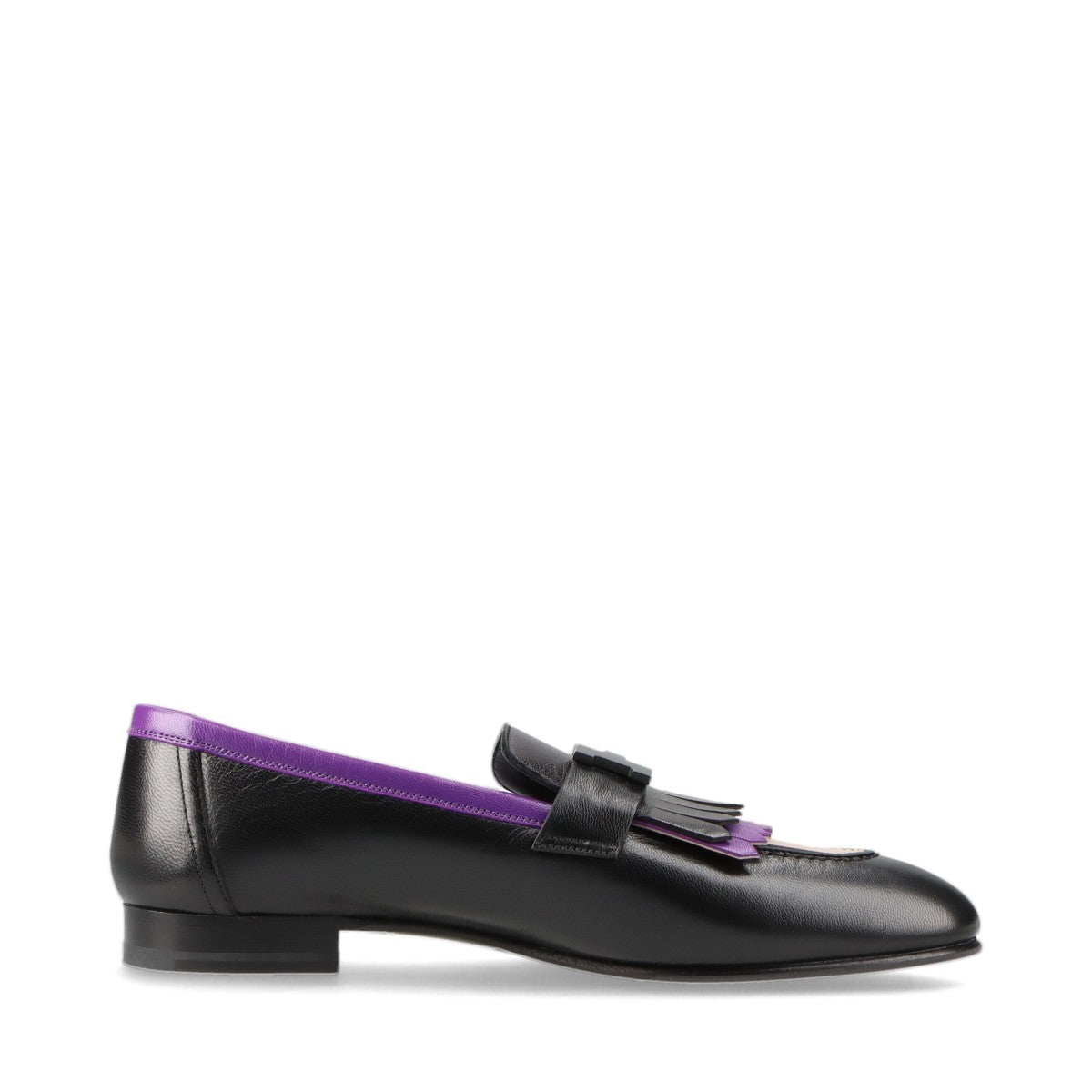 Hermès Royal Leather Loafer EU37 1/2 Ladies' Black x purple Constance Fringe box There is a bag