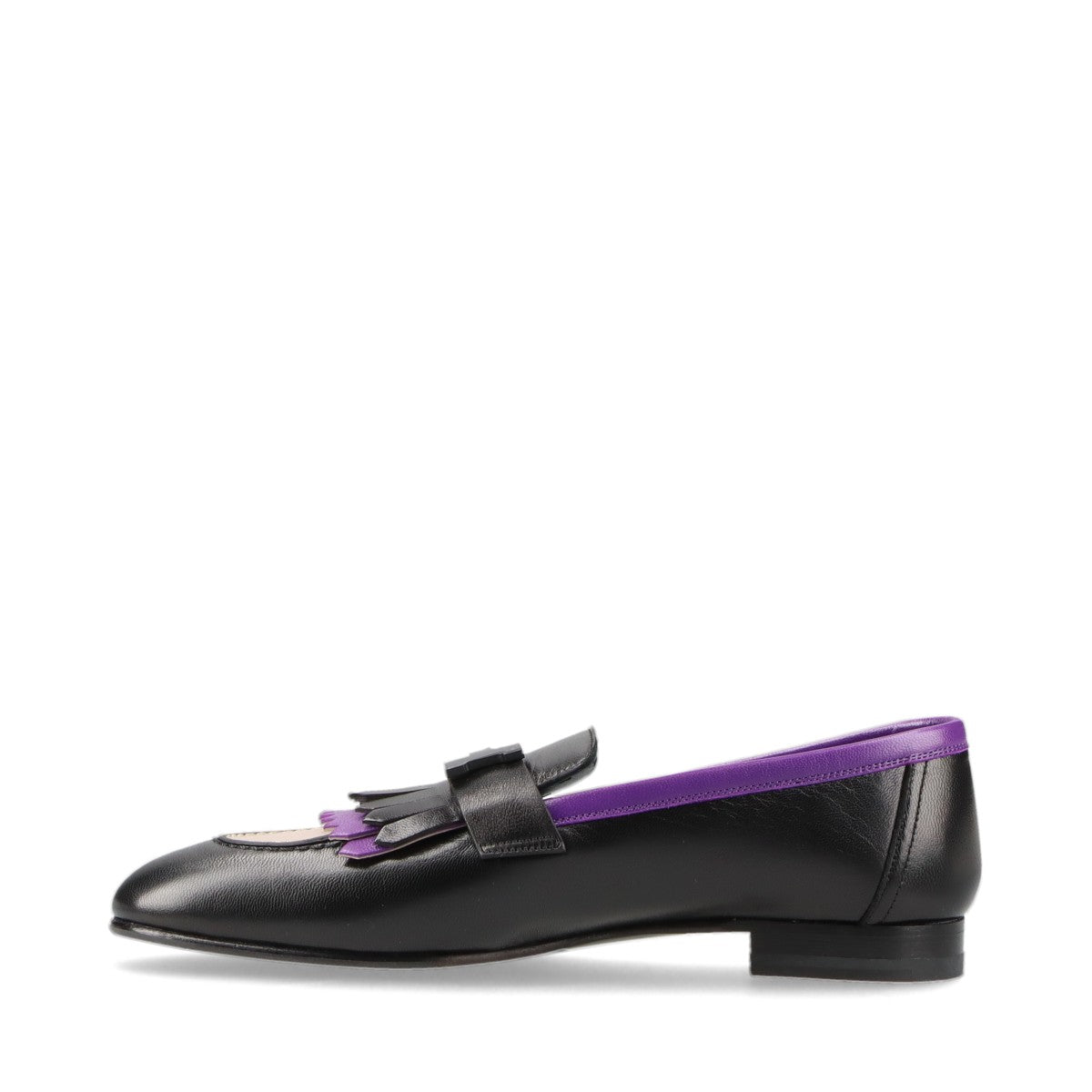 Hermès Royal Leather Loafer EU37 1/2 Ladies' Black x purple Constance Fringe box There is a bag