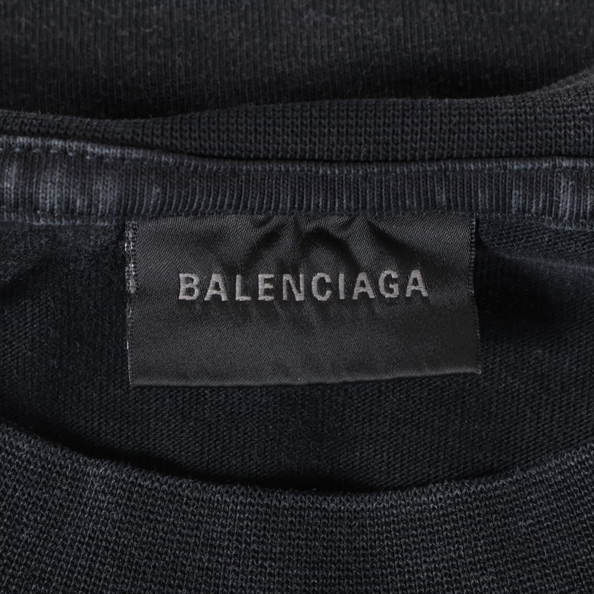 Balenciaga 22 years Cotton & Polyurethane T-shirt XXS Ladies' Grey  641655 Rhinestone Oversized