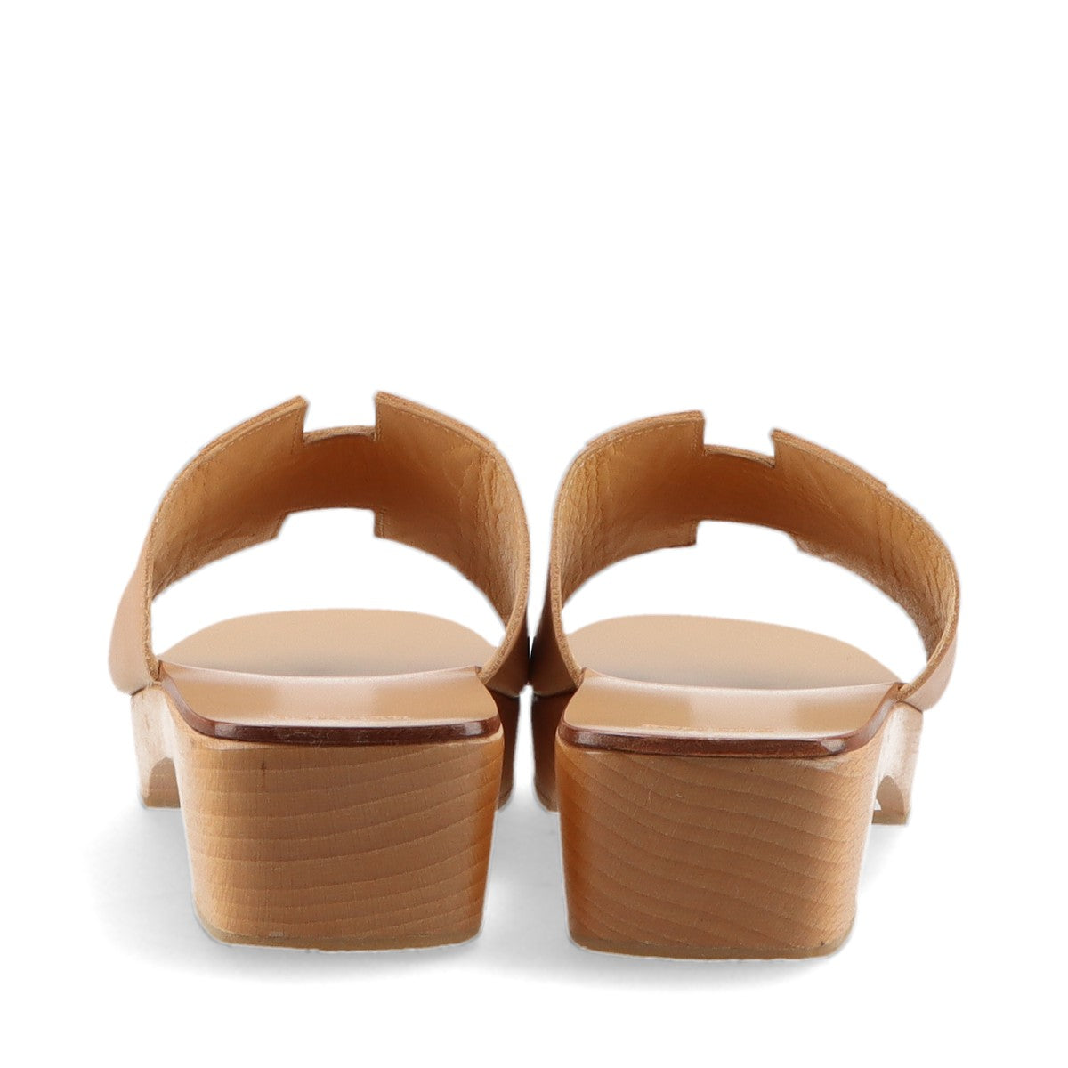 Hermès Kevlar Wood x leather Sandals EU35 Ladies' Beige