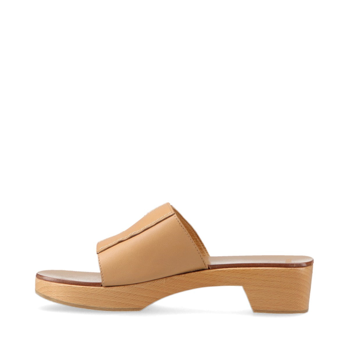 Hermès Kevlar Wood x leather Sandals EU35 Ladies' Beige